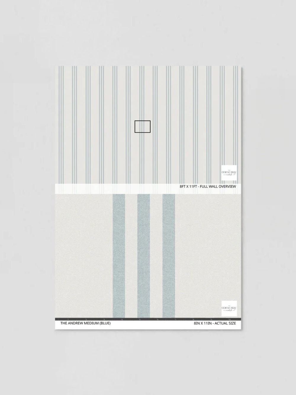 Striped Wallpaper - Blue & White